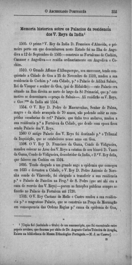 Memoria historica sobre os Palacios da residencia dos V. Reis da