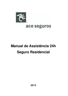 Manual de Assistência 24h Seguro Residencial