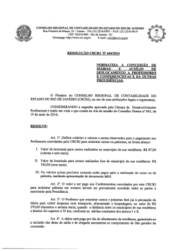 SOLU&Ccedil;&Atilde;O CRCRi No 444/2014 - Conselho Regional de