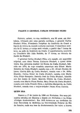 Falece o General Carlos Studart Filho
