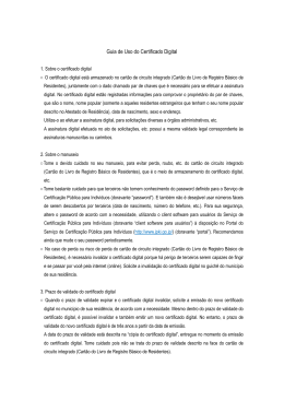 Guia de Uso do Certificado Digital