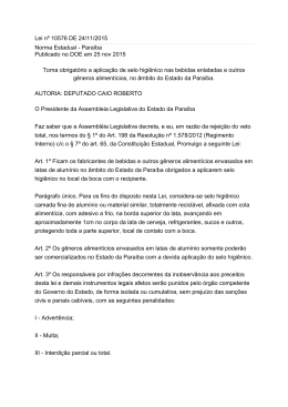 Lei nº 10576 DE 24/11/2015 Norma Estadual - Paraíba