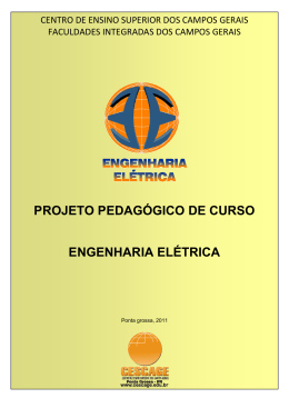 Projeto Pedag&oacute;gico do Curso