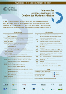 programação oficial - Academia Brasileira de Ciências