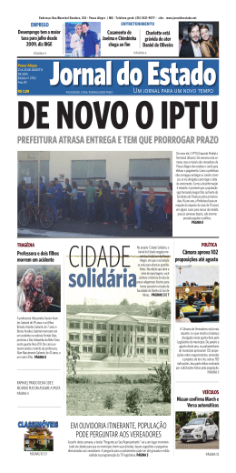 PREfEITuRA ATRAsA ENTREGA E TEM quE PRoRRoGAR PRAzo