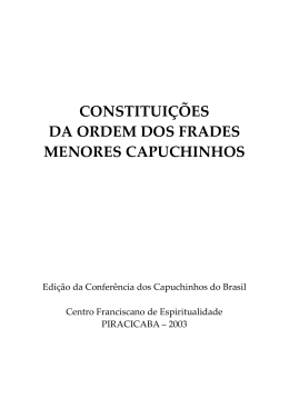 Constituições dos Frades Menores Capuchinhos