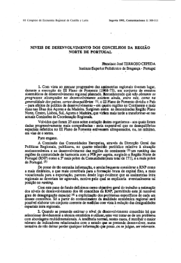 NtvEIs DE DESENVOLVIMENTO Dos coNcELHos na REGI&Atilde;O