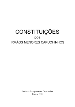 Constituições da Ordem dos Frades Menores Capuchinhos
