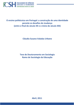 O ensino politécnico em Portugal - RUN