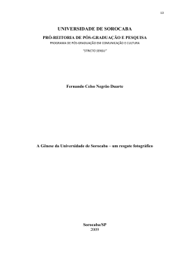A G&ecirc;nese da Universidade de Sorocaba