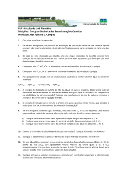 Lista - Soluções - 1 - 2011 - Prof. Alex Fabiano C. Campos