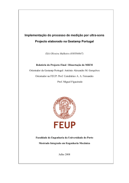 Implementa&ccedil;&atilde;o do processo de medi&ccedil;&atilde;o por ultra