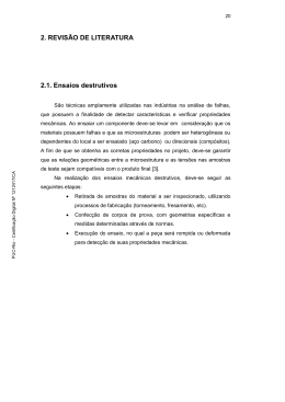 2. REVIS&Atilde;O DE LITERATURA 2.1. Ensaios destrutivos