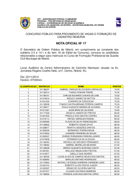 NOTA OFICIAL Nº 17 - Uff - Universidade Federal Fluminense