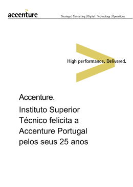Accenture. Instituto Superior Técnico felicita a Accenture Portugal