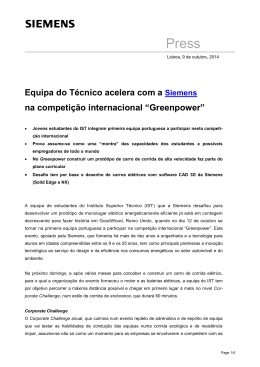 Equipa do T&eacute;cnico acelera com a Siemens na competi&ccedil;&atilde;o