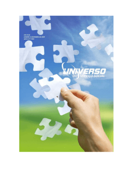 Edi&ccedil;&atilde;o 01 Revista Universo do Servi&ccedil;o Social Janeiro a Dezembro