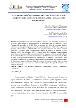 ANALISANDO QUEST&Otilde;ES EM LIVROS DID&Aacute;TICOS DE