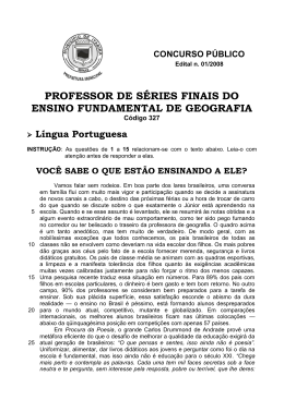 PROFESSOR DE S&Eacute;RIES FINAIS DO ENSINO