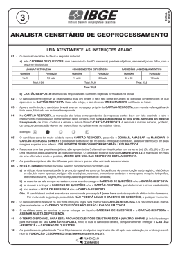 PROVA 3 - Funda&ccedil;&atilde;o Cesgranrio