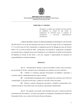 Portaria n&ordm; 1768, de 16/12/2010 - MPF SP