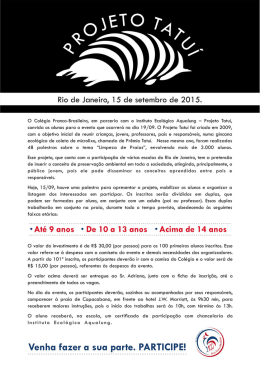 Projeto Tatu&iacute; - Liceu Franco