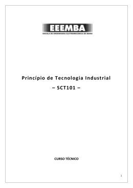 Princípio de Tecnologia Industrial – SCT101 –