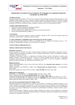 RQ 9403 - Organização Curricular TAU 2010-1