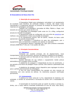 &rarr; Ensacadeiras de Rosca Sem Fim 1. Descri&ccedil;&atilde;o do equipamento A