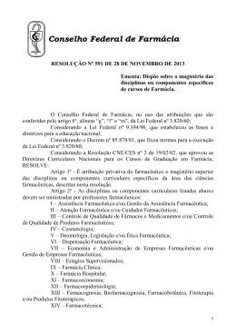 resolução nº 591 - Conselho Federal de Farmácia