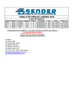 TABELA DE PRE&Ccedil;OS DEZEMBRO 2015
