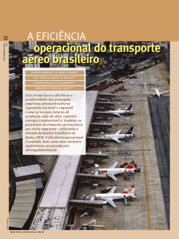 A eficiência operacional do transporte aéreo brasileiro