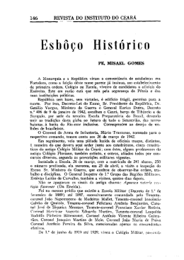 Esbo&ccedil;o hist&oacute;rico - Instituto do Cear&aacute;