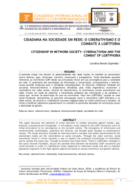 CIDADANIA NA SOCIEDADE EM REDE: O