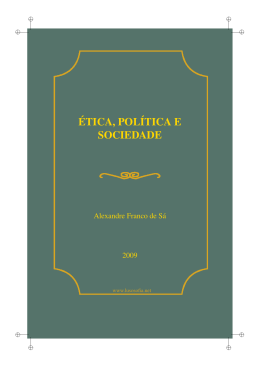 &Eacute;tica, Pol&iacute;tica e Sociedade