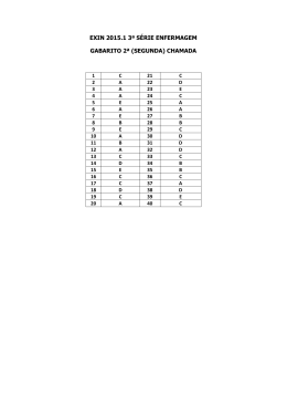 exin 2015.1 3ª série enfermagem gabarito 2ª (segunda