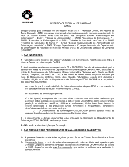 UNIVERSIDADE ESTADUAL DE CAMPINAS - Fcm