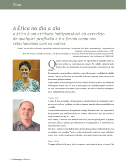 A &Eacute;tica no dia a dia - coren-sp