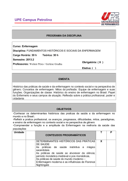 Fundamentos Hist&oacute;ricos e Sociais da Enfermagem