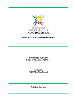 Edital de Abertura 01/2013