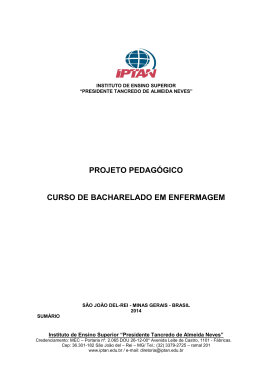 projeto pedag&oacute;gico curso de bacharelado em enfermagem