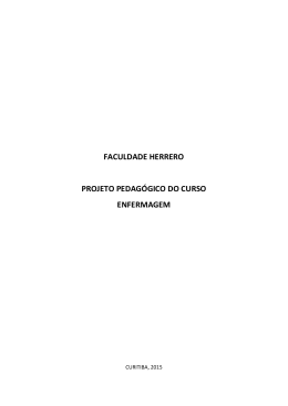 faculdade herrero projeto pedag&oacute;gico do curso enfermagem