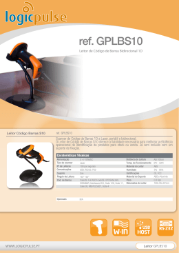 DOWNLOAD do Catálogo Leitor Código Barras S10 GPLBS10