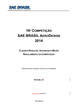 Regulamento SAE-AeroDesign Brasil 2014