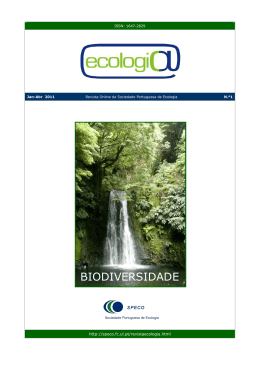 BIODIVERSIDADE - SPECO - Sociedade Portuguesa de Ecologia