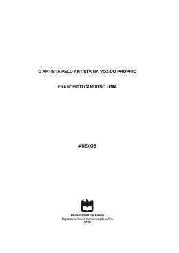 "O Artista pelo Artista na voz do Pr&oacute;prio" &bull; tese doutoramento &bull; anexos