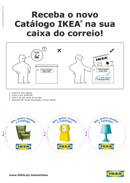 Receba o novo Catálogo IKEA® na sua caixa do correio!