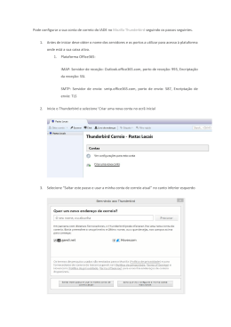 Pode configurar a sua conta de correio do IADE no Mozilla
