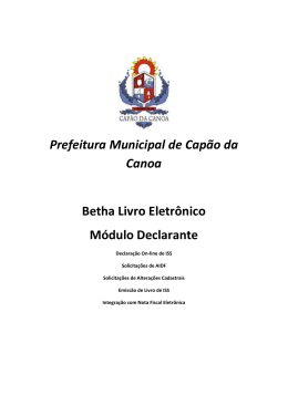 Prefeitura Municipal de Cap&atilde;o da Canoa Betha Livro Eletr&ocirc;nico