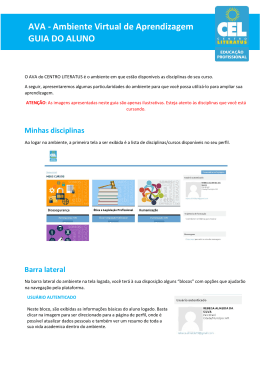 AVA - Ambiente Virtual de Aprendizagem GUIA DO ALUNO